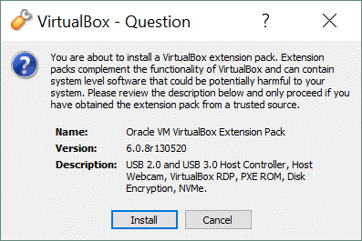 oracle vm virtualbox extension pack download windows 7